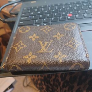 Louis Vuitton Monogram Canvas Card Holder in Brown and Gold